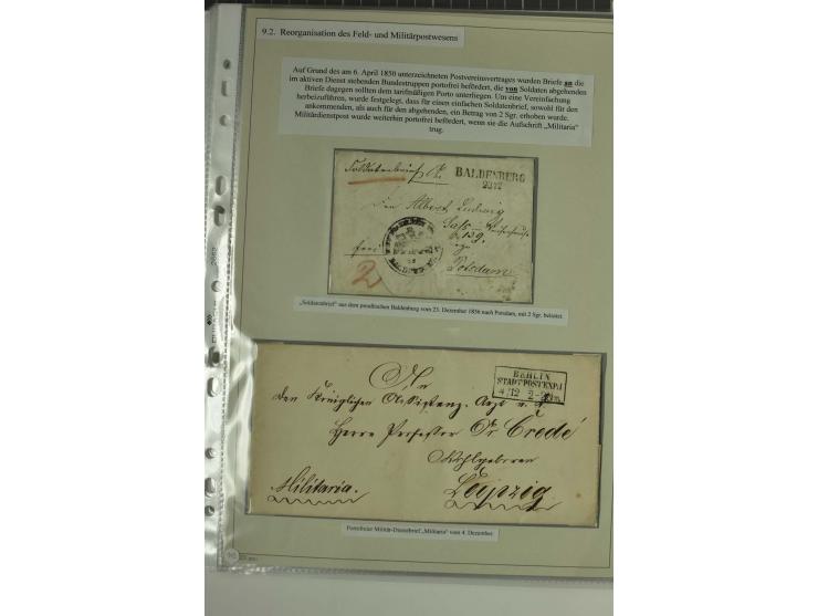 FELDPOST: 1656/1866 (ca.), Sammlung von  über 100 Briefen und Dokumenten aus verschiedenen Kriegen bzw. Militäreinsätzen, dav