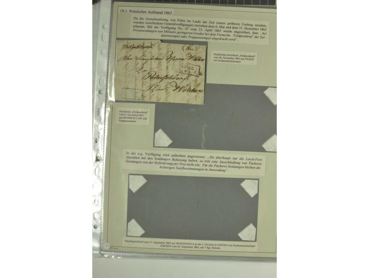 FELDPOST: 1656/1866 (ca.), Sammlung von  über 100 Briefen und Dokumenten aus verschiedenen Kriegen bzw. Militäreinsätzen, dav