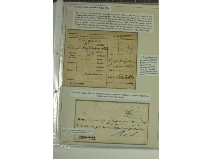 FELDPOST: 1656/1866 (ca.), Sammlung von  über 100 Briefen und Dokumenten aus verschiedenen Kriegen bzw. Militäreinsätzen, dav