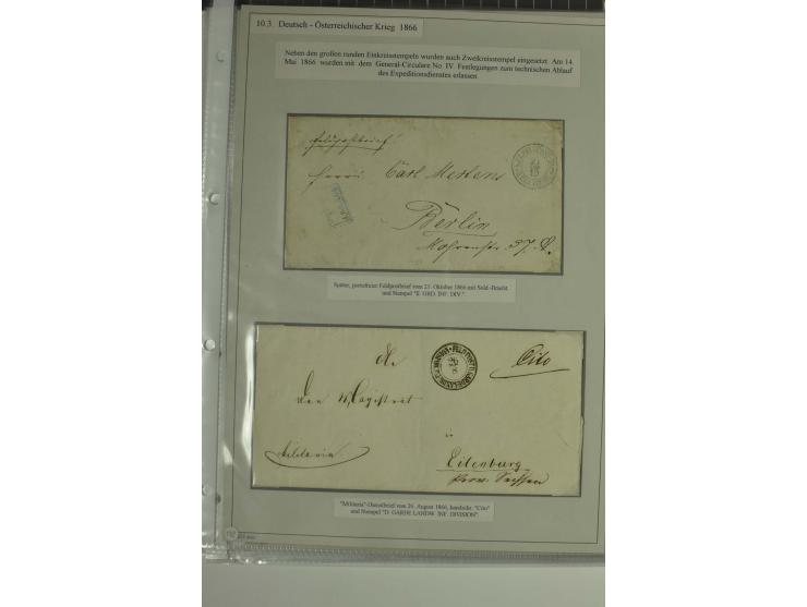 FELDPOST: 1656/1866 (ca.), Sammlung von  über 100 Briefen und Dokumenten aus verschiedenen Kriegen bzw. Militäreinsätzen, dav