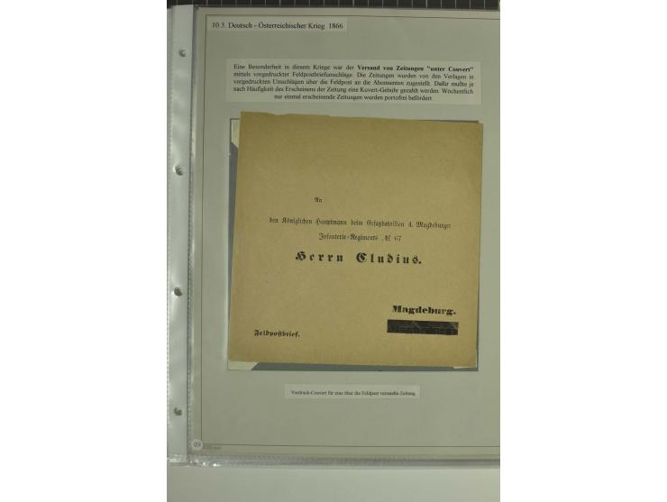 FELDPOST: 1656/1866 (ca.), Sammlung von  über 100 Briefen und Dokumenten aus verschiedenen Kriegen bzw. Militäreinsätzen, dav
