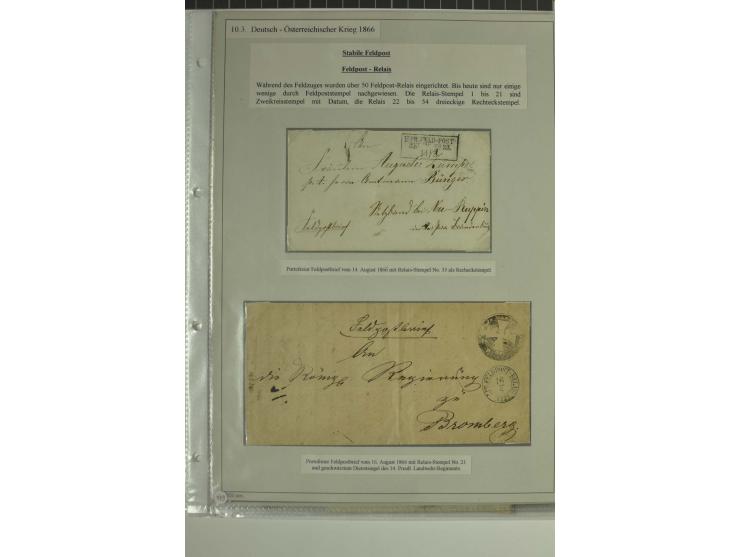 FELDPOST: 1656/1866 (ca.), Sammlung von  über 100 Briefen und Dokumenten aus verschiedenen Kriegen bzw. Militäreinsätzen, dav