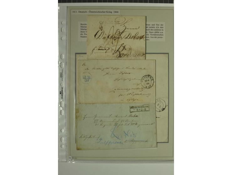 FELDPOST: 1656/1866 (ca.), Sammlung von  über 100 Briefen und Dokumenten aus verschiedenen Kriegen bzw. Militäreinsätzen, dav