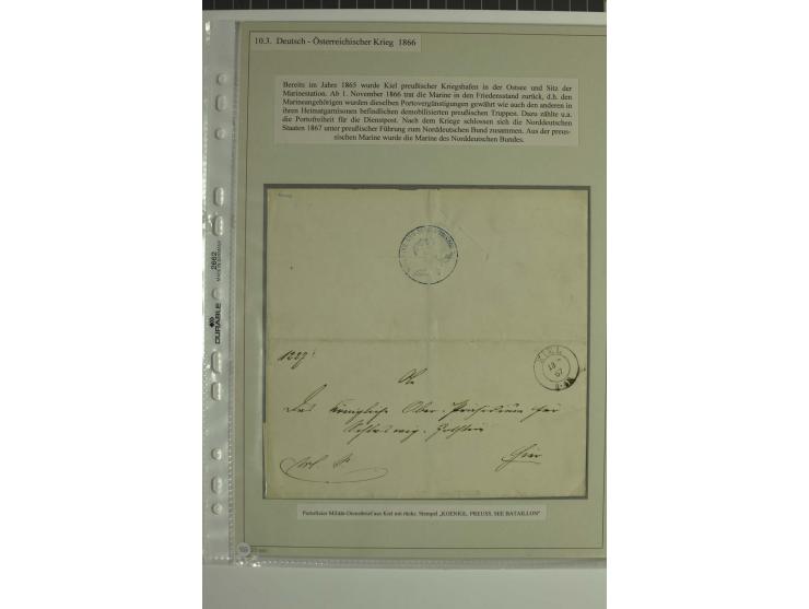 FELDPOST: 1656/1866 (ca.), Sammlung von  über 100 Briefen und Dokumenten aus verschiedenen Kriegen bzw. Militäreinsätzen, dav