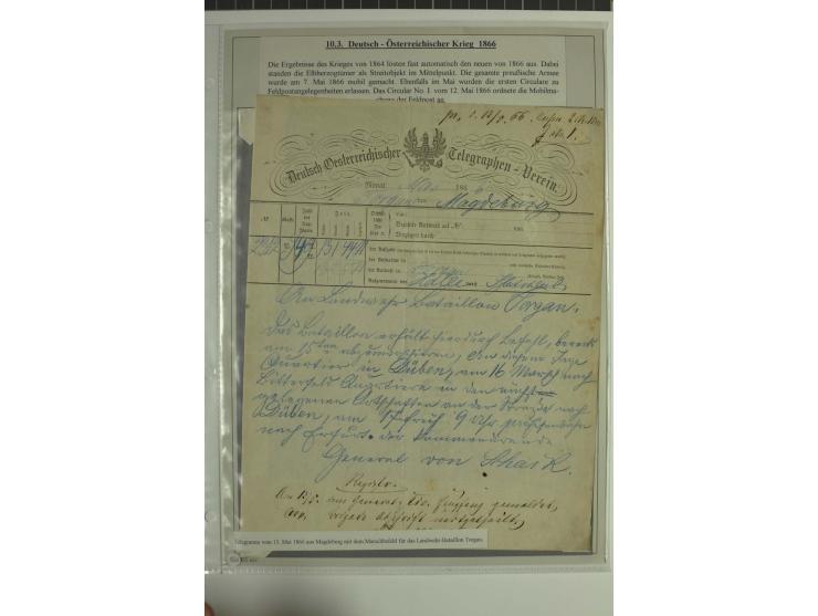 FELDPOST: 1656/1866 (ca.), Sammlung von  über 100 Briefen und Dokumenten aus verschiedenen Kriegen bzw. Militäreinsätzen, dav