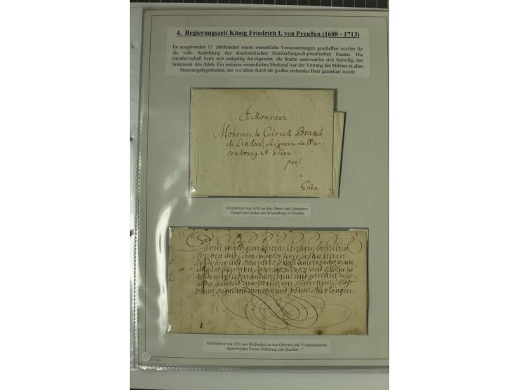 FELDPOST: 1656/1866 (ca.), Sammlung von  über 100 Briefen und Dokumenten aus verschiedenen Kriegen bzw. Militäreinsätzen, dav