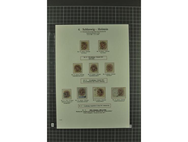 1850/67, umfangreiche Ausstellungs-Sammlung ab Mi.-Nr. 1 auf  96 Blättern mit vielen besseren Marken und Frankaturen, dabei u