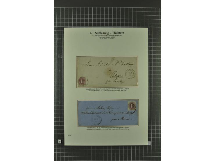 1850/67, umfangreiche Ausstellungs-Sammlung ab Mi.-Nr. 1 auf  96 Blättern mit vielen besseren Marken und Frankaturen, dabei u