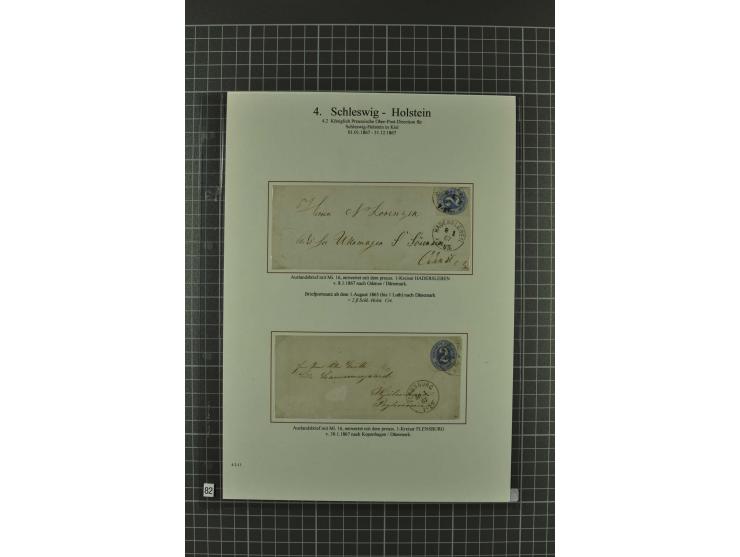 1850/67, umfangreiche Ausstellungs-Sammlung ab Mi.-Nr. 1 auf  96 Blättern mit vielen besseren Marken und Frankaturen, dabei u