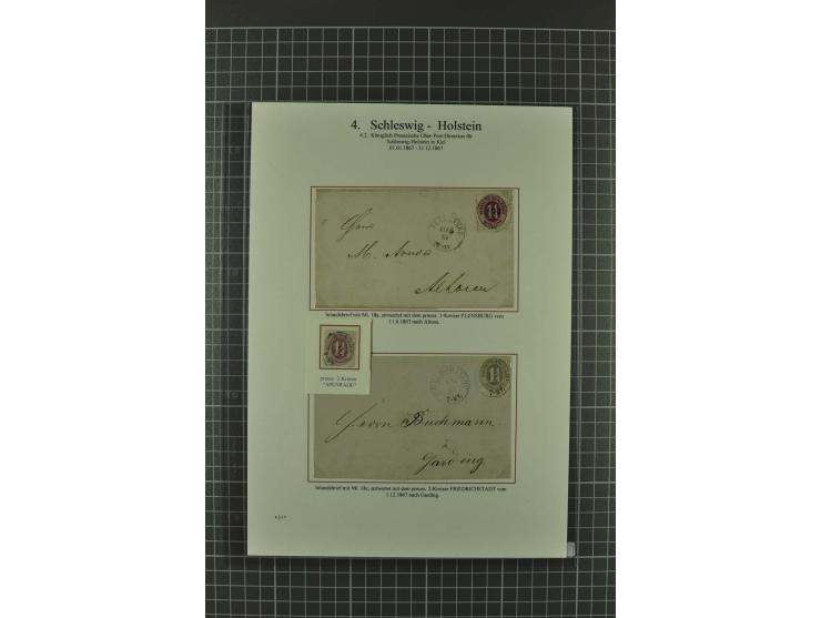 1850/67, umfangreiche Ausstellungs-Sammlung ab Mi.-Nr. 1 auf  96 Blättern mit vielen besseren Marken und Frankaturen, dabei u
