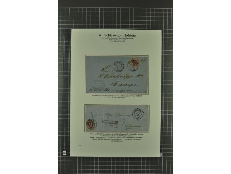 1850/67, umfangreiche Ausstellungs-Sammlung ab Mi.-Nr. 1 auf  96 Blättern mit vielen besseren Marken und Frankaturen, dabei u