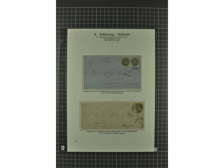 1850/67, umfangreiche Ausstellungs-Sammlung ab Mi.-Nr. 1 auf  96 Blättern mit vielen besseren Marken und Frankaturen, dabei u