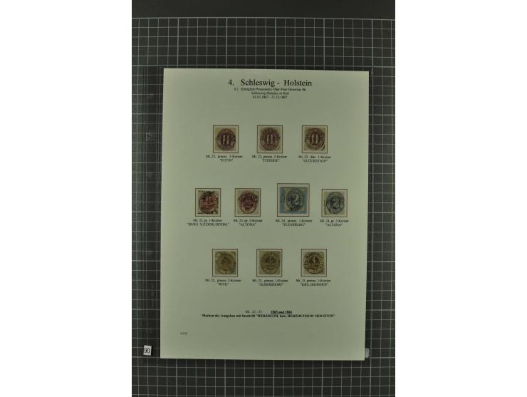 1850/67, umfangreiche Ausstellungs-Sammlung ab Mi.-Nr. 1 auf  96 Blättern mit vielen besseren Marken und Frankaturen, dabei u