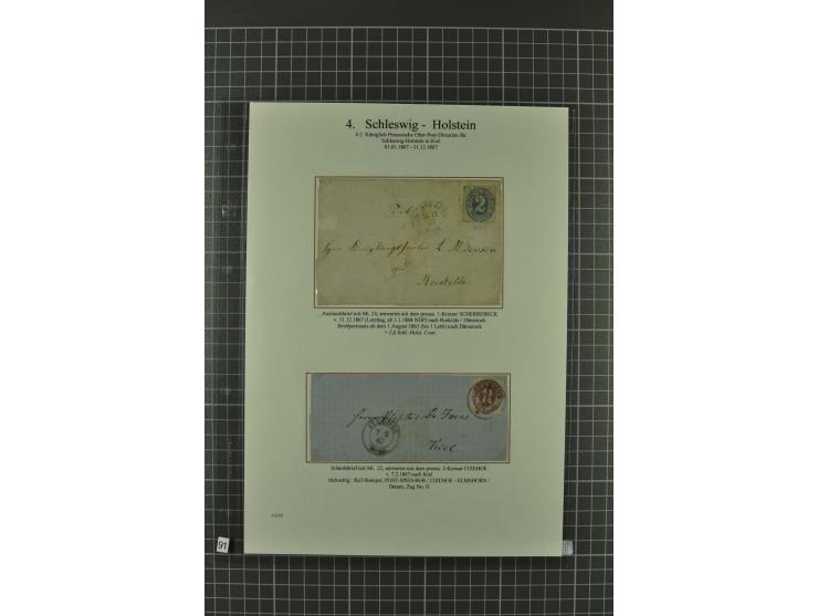 1850/67, umfangreiche Ausstellungs-Sammlung ab Mi.-Nr. 1 auf  96 Blättern mit vielen besseren Marken und Frankaturen, dabei u