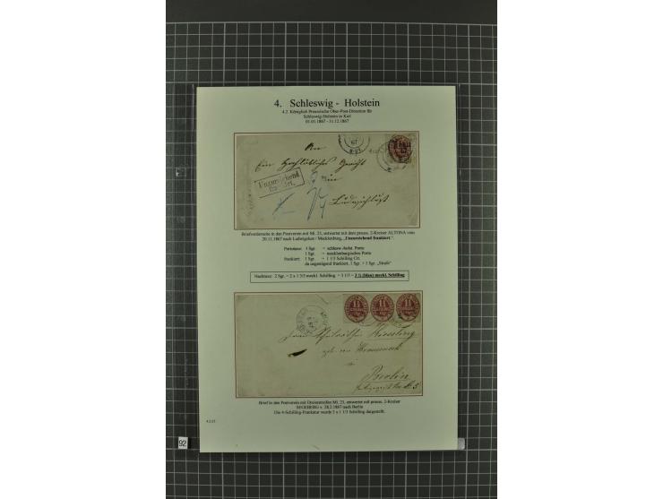 1850/67, umfangreiche Ausstellungs-Sammlung ab Mi.-Nr. 1 auf  96 Blättern mit vielen besseren Marken und Frankaturen, dabei u