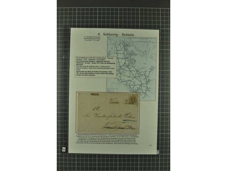 1850/67, umfangreiche Ausstellungs-Sammlung ab Mi.-Nr. 1 auf  96 Blättern mit vielen besseren Marken und Frankaturen, dabei u
