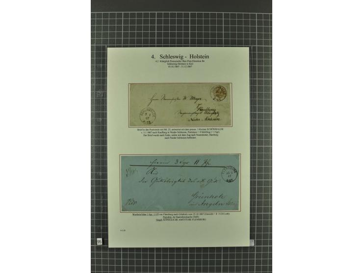 1850/67, umfangreiche Ausstellungs-Sammlung ab Mi.-Nr. 1 auf  96 Blättern mit vielen besseren Marken und Frankaturen, dabei u