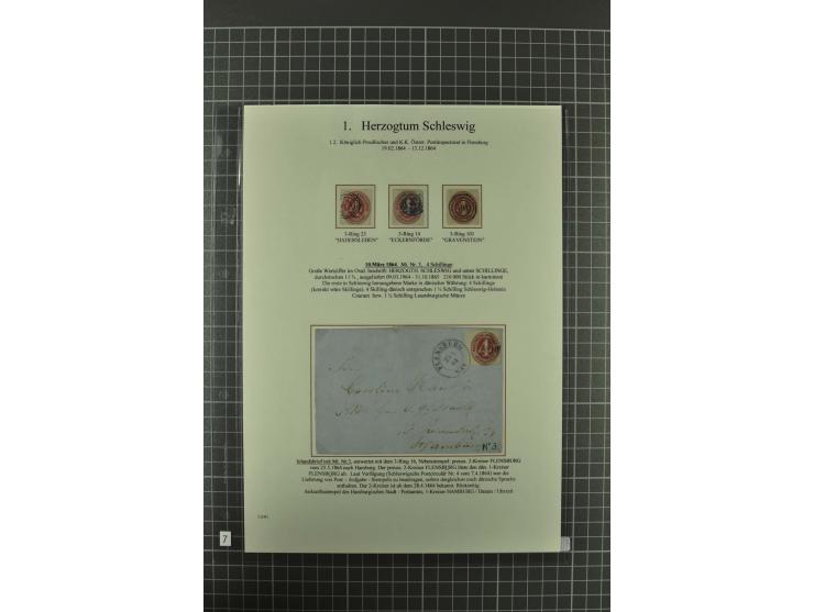 1850/67, umfangreiche Ausstellungs-Sammlung ab Mi.-Nr. 1 auf  96 Blättern mit vielen besseren Marken und Frankaturen, dabei u