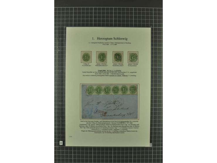 1850/67, umfangreiche Ausstellungs-Sammlung ab Mi.-Nr. 1 auf  96 Blättern mit vielen besseren Marken und Frankaturen, dabei u