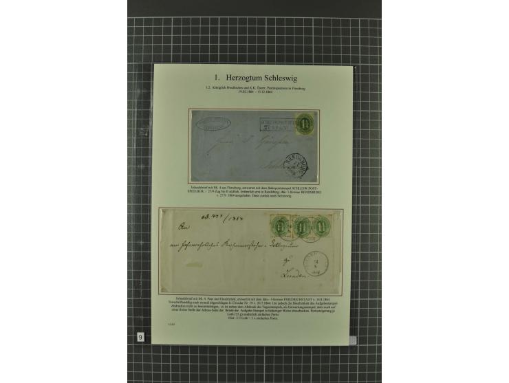 1850/67, umfangreiche Ausstellungs-Sammlung ab Mi.-Nr. 1 auf  96 Blättern mit vielen besseren Marken und Frankaturen, dabei u