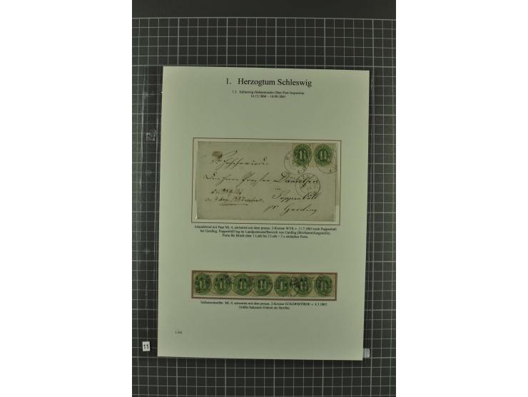 1850/67, umfangreiche Ausstellungs-Sammlung ab Mi.-Nr. 1 auf  96 Blättern mit vielen besseren Marken und Frankaturen, dabei u