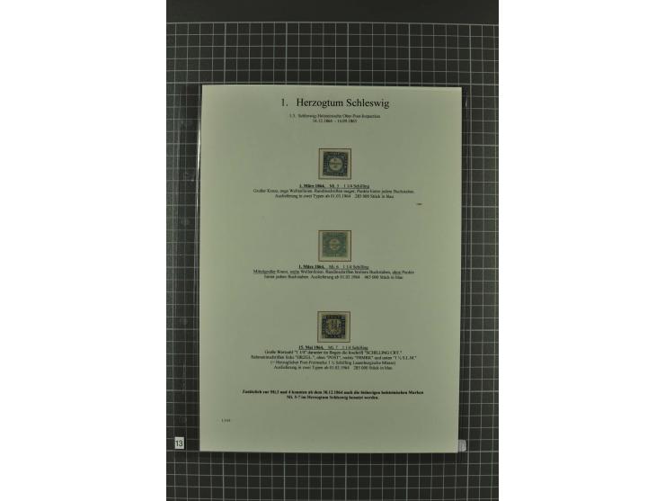 1850/67, umfangreiche Ausstellungs-Sammlung ab Mi.-Nr. 1 auf  96 Blättern mit vielen besseren Marken und Frankaturen, dabei u