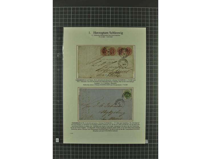 1850/67, umfangreiche Ausstellungs-Sammlung ab Mi.-Nr. 1 auf  96 Blättern mit vielen besseren Marken und Frankaturen, dabei u