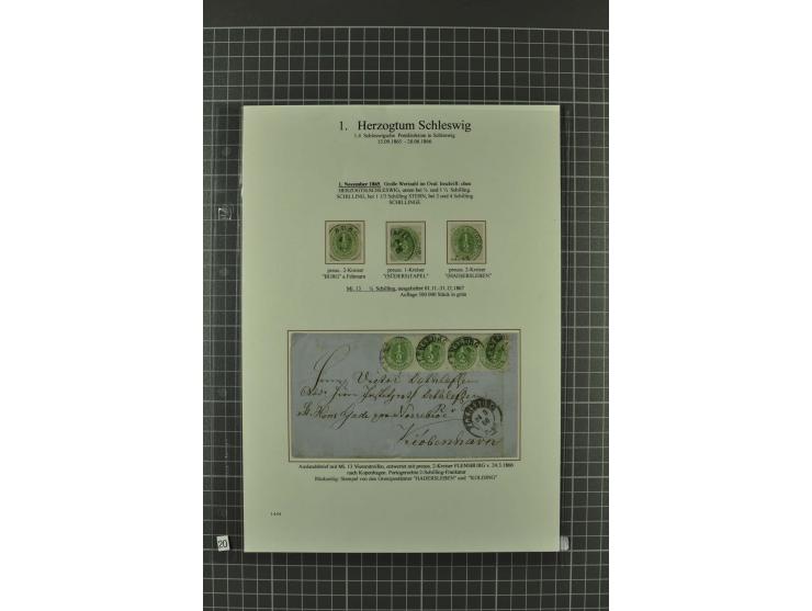 1850/67, umfangreiche Ausstellungs-Sammlung ab Mi.-Nr. 1 auf  96 Blättern mit vielen besseren Marken und Frankaturen, dabei u