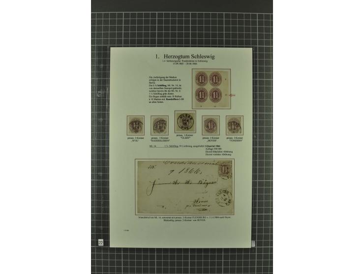 1850/67, umfangreiche Ausstellungs-Sammlung ab Mi.-Nr. 1 auf  96 Blättern mit vielen besseren Marken und Frankaturen, dabei u