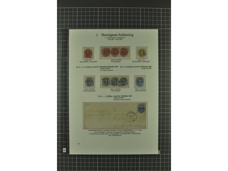 1850/67, umfangreiche Ausstellungs-Sammlung ab Mi.-Nr. 1 auf  96 Blättern mit vielen besseren Marken und Frankaturen, dabei u