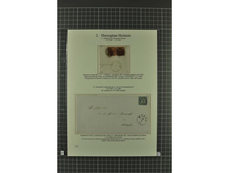 1850/67, umfangreiche Ausstellungs-Sammlung ab Mi.-Nr. 1 auf  96 Blättern mit vielen besseren Marken und Frankaturen, dabei u
