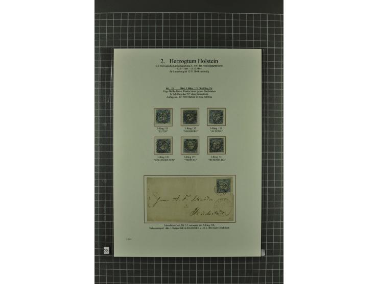 1850/67, umfangreiche Ausstellungs-Sammlung ab Mi.-Nr. 1 auf  96 Blättern mit vielen besseren Marken und Frankaturen, dabei u