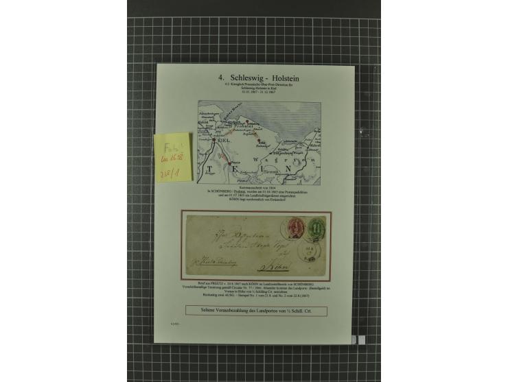 1850/67, umfangreiche Ausstellungs-Sammlung ab Mi.-Nr. 1 auf  96 Blättern mit vielen besseren Marken und Frankaturen, dabei u