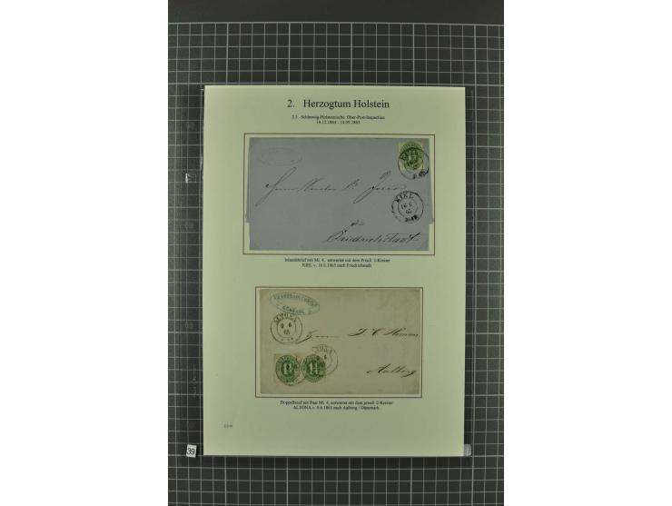 1850/67, umfangreiche Ausstellungs-Sammlung ab Mi.-Nr. 1 auf  96 Blättern mit vielen besseren Marken und Frankaturen, dabei u