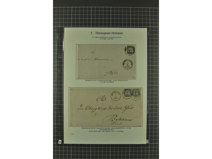 1850/67, umfangreiche Ausstellungs-Sammlung ab Mi.-Nr. 1 auf  96 Blättern mit vielen besseren Marken und Frankaturen, dabei u