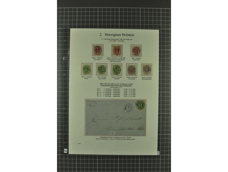 1850/67, umfangreiche Ausstellungs-Sammlung ab Mi.-Nr. 1 auf  96 Blättern mit vielen besseren Marken und Frankaturen, dabei u