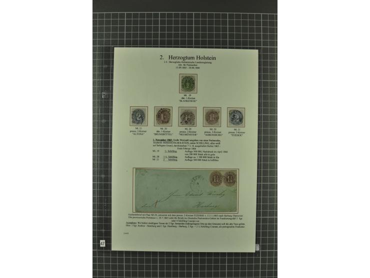 1850/67, umfangreiche Ausstellungs-Sammlung ab Mi.-Nr. 1 auf  96 Blättern mit vielen besseren Marken und Frankaturen, dabei u