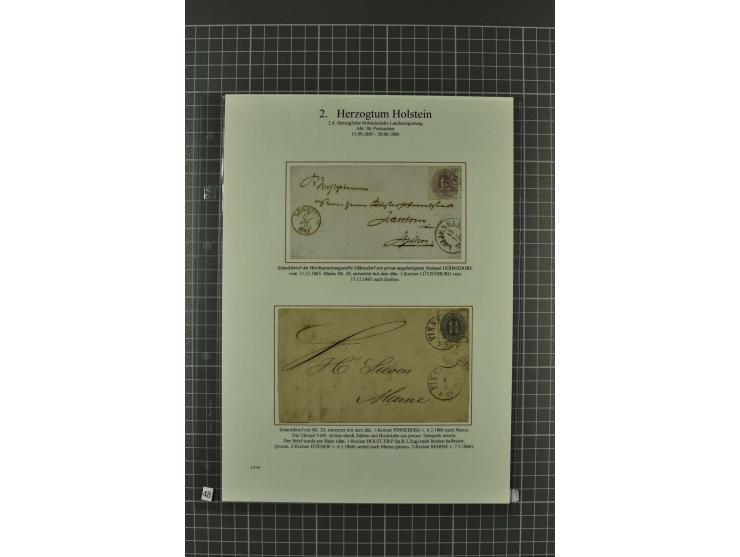 1850/67, umfangreiche Ausstellungs-Sammlung ab Mi.-Nr. 1 auf  96 Blättern mit vielen besseren Marken und Frankaturen, dabei u