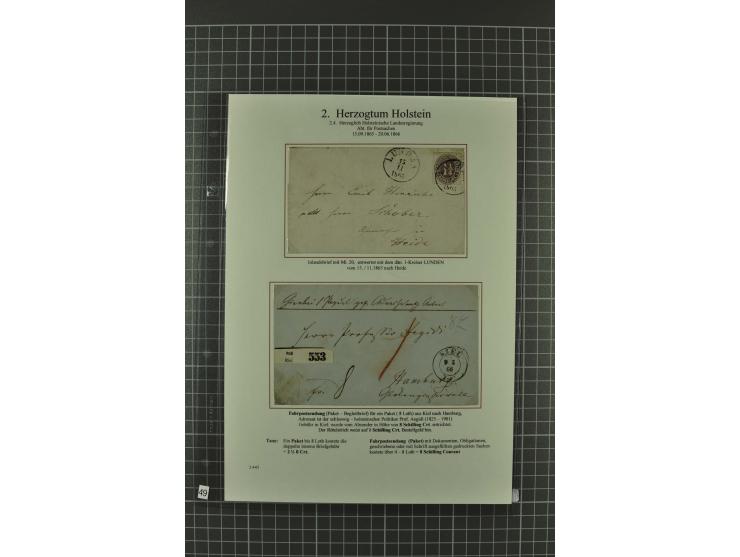 1850/67, umfangreiche Ausstellungs-Sammlung ab Mi.-Nr. 1 auf  96 Blättern mit vielen besseren Marken und Frankaturen, dabei u