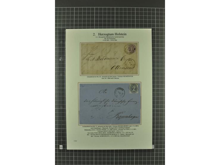 1850/67, umfangreiche Ausstellungs-Sammlung ab Mi.-Nr. 1 auf  96 Blättern mit vielen besseren Marken und Frankaturen, dabei u