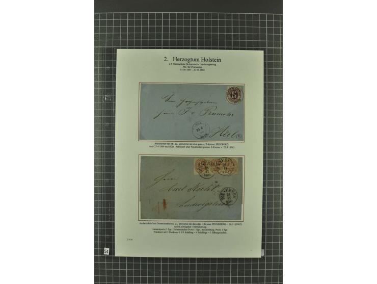 1850/67, umfangreiche Ausstellungs-Sammlung ab Mi.-Nr. 1 auf  96 Blättern mit vielen besseren Marken und Frankaturen, dabei u