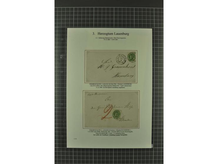 1850/67, umfangreiche Ausstellungs-Sammlung ab Mi.-Nr. 1 auf  96 Blättern mit vielen besseren Marken und Frankaturen, dabei u