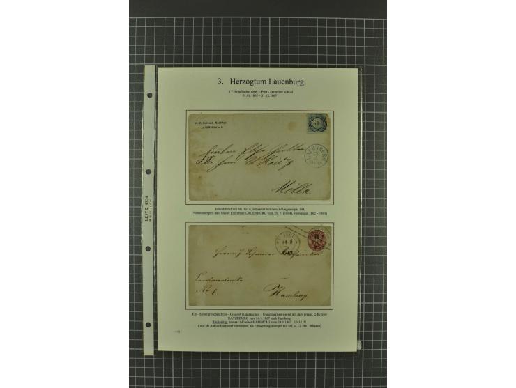 1850/67, umfangreiche Ausstellungs-Sammlung ab Mi.-Nr. 1 auf  96 Blättern mit vielen besseren Marken und Frankaturen, dabei u