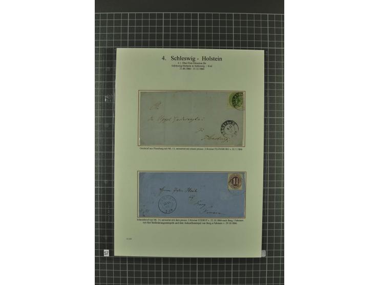 1850/67, umfangreiche Ausstellungs-Sammlung ab Mi.-Nr. 1 auf  96 Blättern mit vielen besseren Marken und Frankaturen, dabei u