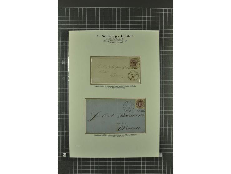1850/67, umfangreiche Ausstellungs-Sammlung ab Mi.-Nr. 1 auf  96 Blättern mit vielen besseren Marken und Frankaturen, dabei u