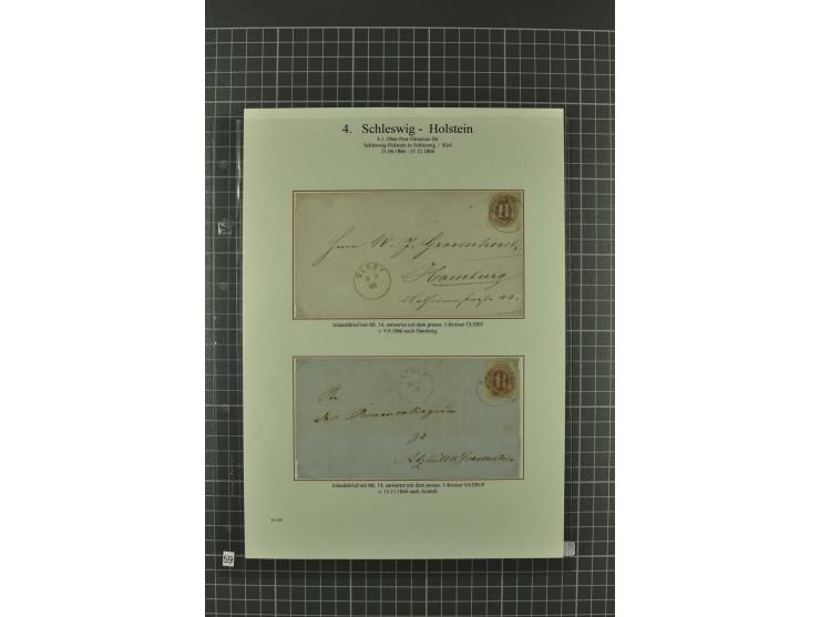 1850/67, umfangreiche Ausstellungs-Sammlung ab Mi.-Nr. 1 auf  96 Blättern mit vielen besseren Marken und Frankaturen, dabei u