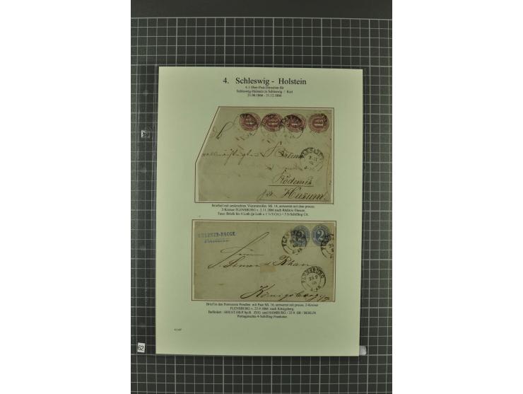 1850/67, umfangreiche Ausstellungs-Sammlung ab Mi.-Nr. 1 auf  96 Blättern mit vielen besseren Marken und Frankaturen, dabei u