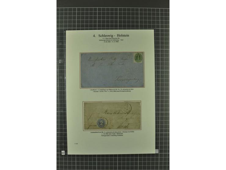 1850/67, umfangreiche Ausstellungs-Sammlung ab Mi.-Nr. 1 auf  96 Blättern mit vielen besseren Marken und Frankaturen, dabei u