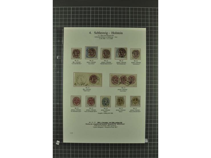 1850/67, umfangreiche Ausstellungs-Sammlung ab Mi.-Nr. 1 auf  96 Blättern mit vielen besseren Marken und Frankaturen, dabei u