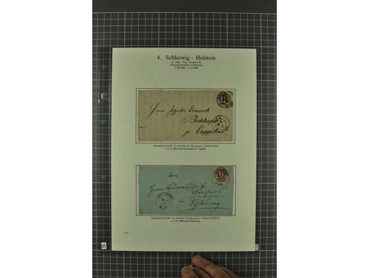 1850/67, umfangreiche Ausstellungs-Sammlung ab Mi.-Nr. 1 auf  96 Blättern mit vielen besseren Marken und Frankaturen, dabei u